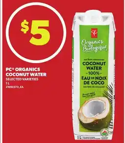Loblaws PC ORGANICS COCONUT WATER offer