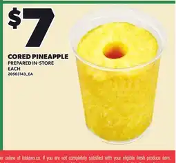 Loblaws CORED PINEAPPLE offer