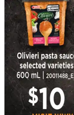 Loblaws OLIVIERI PASTA SAUCE offer