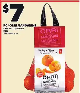 Loblaws PC ORRI MANDARINS, 2 LB offer