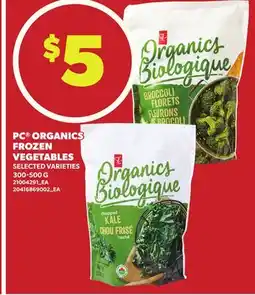 Loblaws PC ORGANICS FROZEN VEGETABLES offer