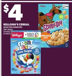 Loblaws KELLOGG'S CEREAL offer