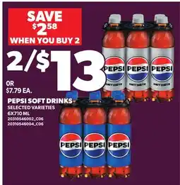 Loblaws PEPSI SOFT DRINKS offer