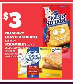 Loblaws PILLSBURY TOASTER STRUDEL 326G OR SCRAMBLES 204 G offer