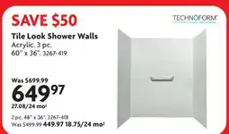 Home Hardware Tile Look Shower Walls offer