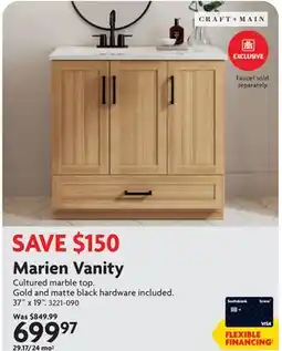 Home Hardware Marien Vanity offer