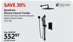 Home Hardware Quadrato Shower Faucet Combo offer