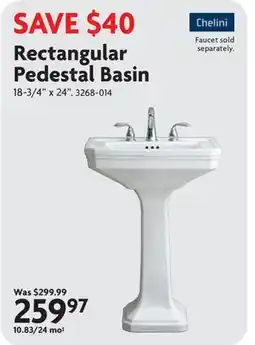 Home Hardware Rectangular Pedestal Basin offer
