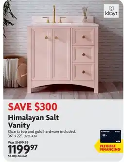 Home Hardware Himalayan Salt Vanity offer