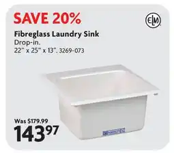 Home Hardware Fibreglass Laundry Sink offer