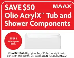 Home Hardware Olio Bathtub offer