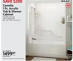 Home Hardware Camelia 1 Pc. Acrylic Tub & Shower Cabinet offer