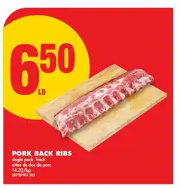 No Frills PORK BACK RIBS offer