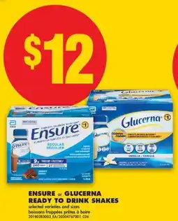 No Frills ENSURE OR GLUCERNA READY TO DRINK SHAKES offer