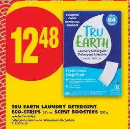 No Frills TRU EARTH LAUNDRY DETERGENT ECO-STRIPS 32' S OR SCENT BOOSTERS offer