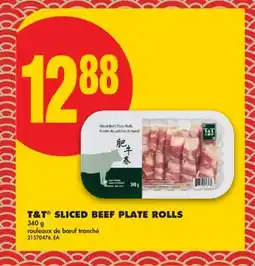 No Frills T&T SLICED BEEF PLATE ROLLS offer