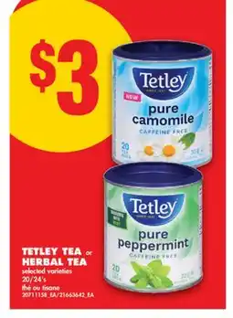 No Frills TETLEY TEA OR HERBAL TEA, 20/24' S offer