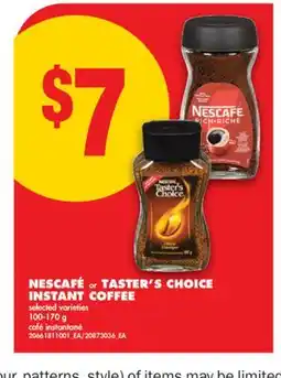 No Frills NESCAFÉ OR TASTER'S CHOICE INSTANT COFFEE offer