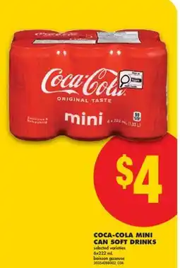 No Frills COCA-COLA MINI CAN SOFT DRINKS offer