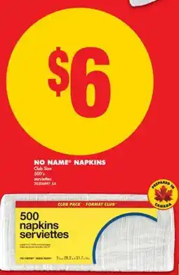 No Frills NO NAME NAPKINS, 500'S offer