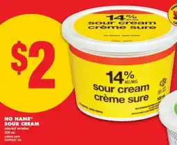 No Frills NO NAME SOUR CREAM offer