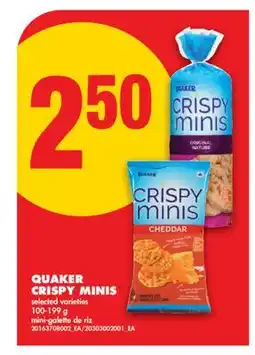 No Frills QUAKER CRISPY MINIS offer