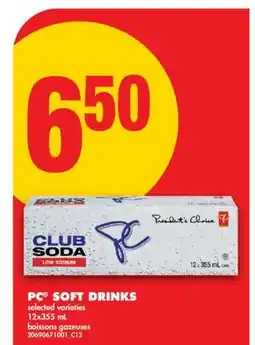 No Frills PC SOFT DRINKS offer