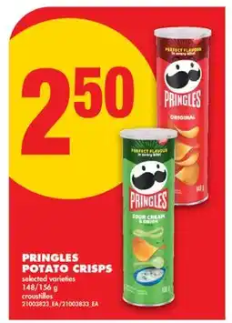 No Frills PRINGLES POTATO CRISPS, 148/156 G offer