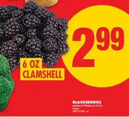 No Frills BLACKBERRIES, 6 OZ CLAMSHELL offer