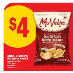 No Frills MISS VICKIE'S POTATO CHIPS, 190/200 g offer