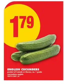 No Frills ENGLISH CUCUMBERS offer