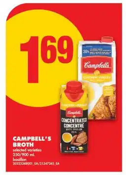 No Frills CAMPBELL'S BROTH, 250/900 ML offer