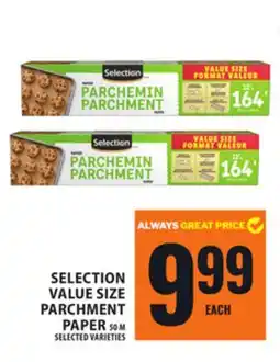 Food Basics SELECTION VALUE SIZE PARCHMENT PAPER offer