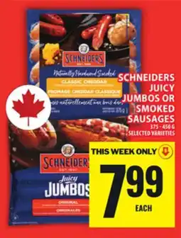 Food Basics SCHNEIDERS JUICY JUMBOS OR SMOKED SAUSAGES offer