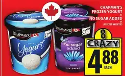 Food Basics CHAPMAN'S FROZEN YOGURT OR NO SUGAR ADDED offer