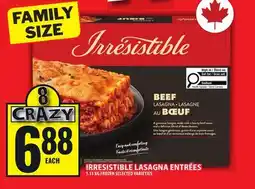 Food Basics IRRESISTIBLE LASAGNA ENTRÉES offer