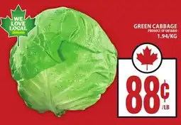 Food Basics GREEN CABBAGE offer