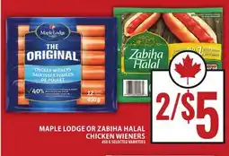 Food Basics MAPLE LODGE OR ZABIHA HALAL CHICKEN WIENERS offer