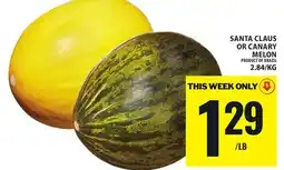 Food Basics SANTA CLAUS OR CANARY MELON offer