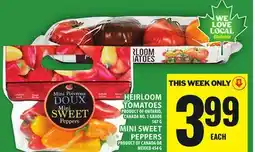 Food Basics HEIRLOOM TOMATOES, MINI SWEET PEPPERS offer
