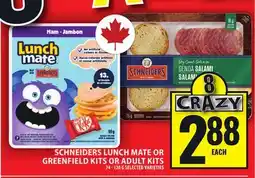 Food Basics SCHNEIDERS LUNCH MATE OR GREENFIELD KITS OR ADULT KITS offer