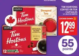 Food Basics TIM HORTONS COFFEE OR TEA CAPSULES offer