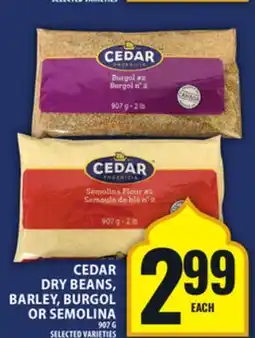 Food Basics CEDAR DRY BEANS, BARLEY, BURGOL OR SEMOLINA offer