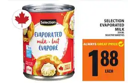 Food Basics SELECTION EVAPORATED MILK offer