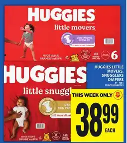 Food Basics HUGGIES LITTLE MOVERS, SNUGGLERS DIAPERS offer
