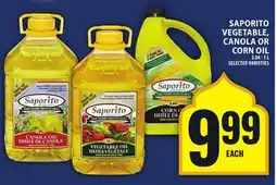Food Basics SAPORITO VEGETABLE, CANOLA OR CORN OIL offer