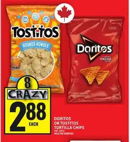 Food Basics DORITOS OR TOSTITOS TORTILLA CHIPS offer