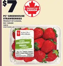 Loblaws PC GREENHOUSE STRAWBERRIES offer