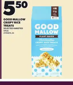 Loblaws GOOD MALLOW CRISPY RICE TREATS offer