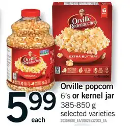 Fortinos ORVILLE POPCORN 6'S OR KERNEL JAR offer